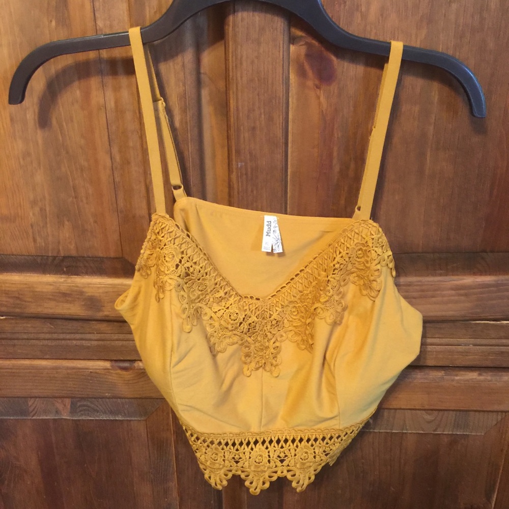 Mudd XL Mustard Crop Top/ Bralette